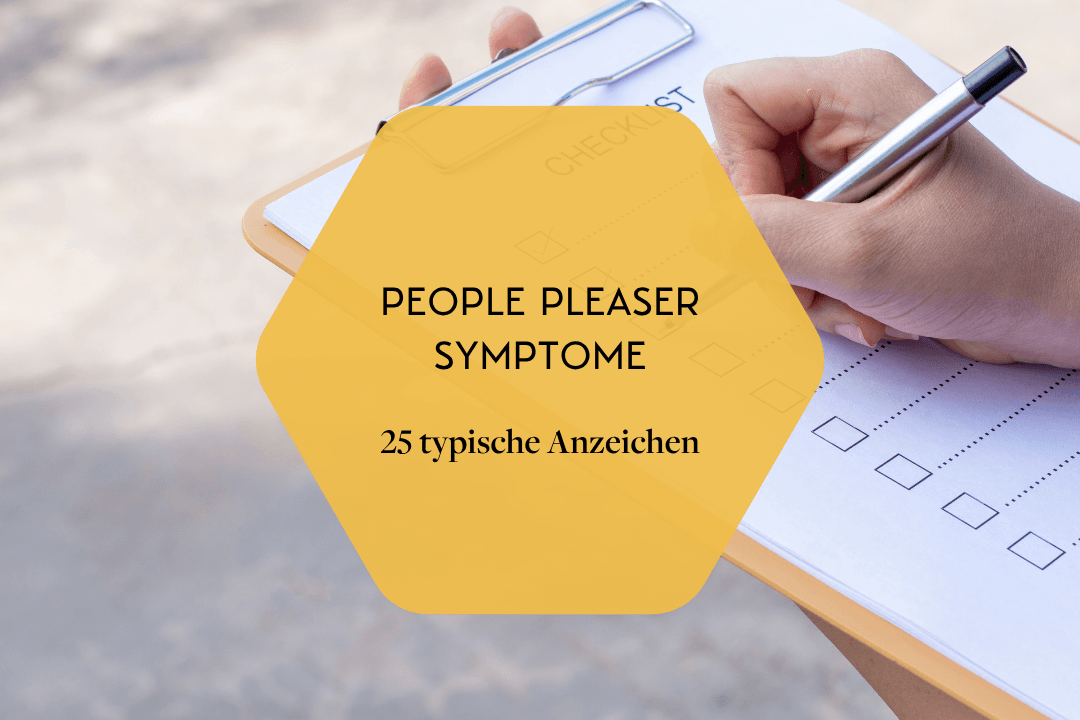 Titelbild People Pleaser Symptome, Person mit Checkliste in der Hand